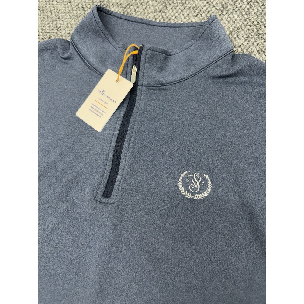 Peter Millar Crown Sport Men's XL Saucon Valley Golf Club 1/4 Zip L/S Top Shirt